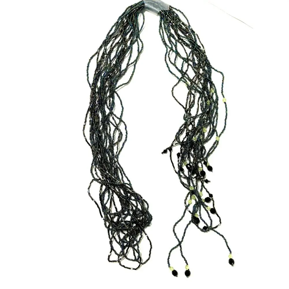 Black Iridescent Seed Bead Strands 56